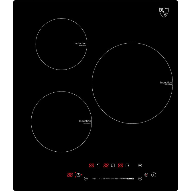 K&H 3 Zonen 45cm SLIDER Control Induktionskochfeld 45-IN-5000S