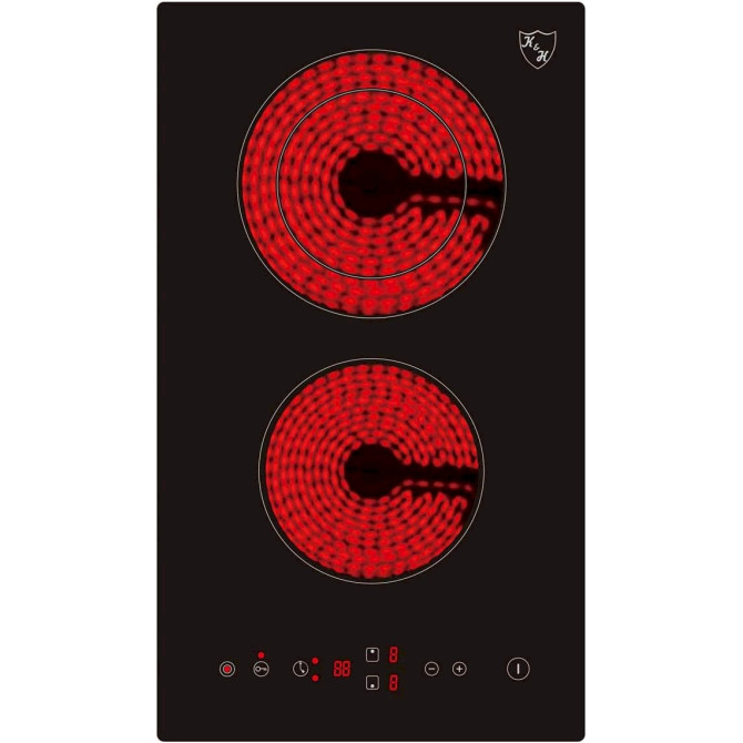 K&H Domino Glaskeramikkochfeld mit Doppelbrenner VCPM-3403