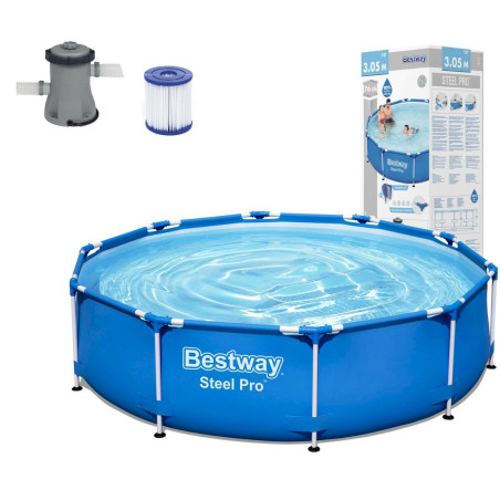 Bestway 56679 Swimmingpool Schwimmbad Frame Pool Set Filterpumpe Ø305x76cm