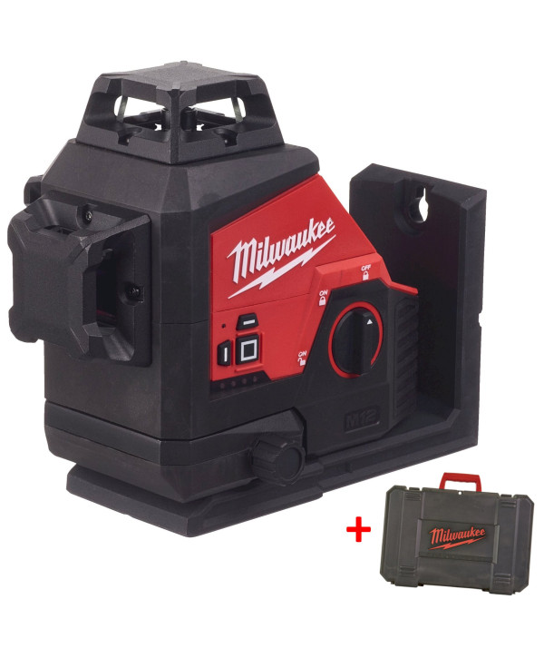 Milwaukee M12 3PL-0C 3x360° Kreuzlinienlaser (ohne Akkus und Ladegerät)