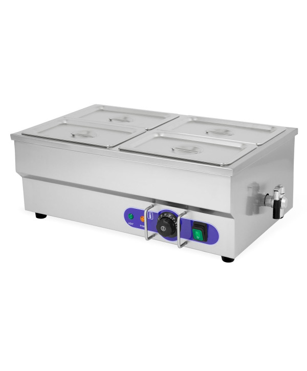 vertes Bain Marie Chauffe Plat électrique Professionnel 1500W 4x GN 1/4