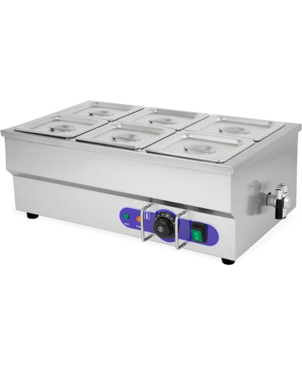 vertes Bain Marie Chauffe Plat électrique Professionnel 1500W 6x GN 1/6