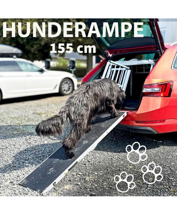 Rampe d'accès pour chiens pliable antidérapant 155x38cm - 150kg