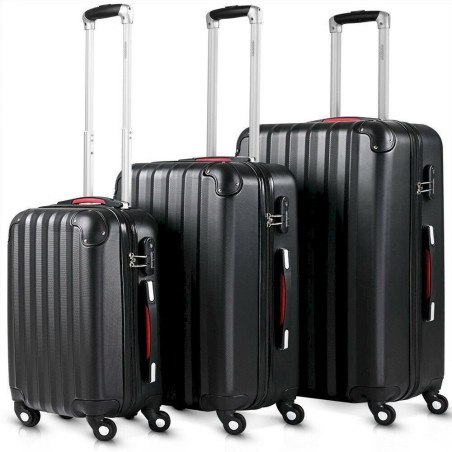 Monzana 102380 Hartschalenkoffer Kofferset Trolley 4 Rollen Reise Koffer Set M L XL Hard Case