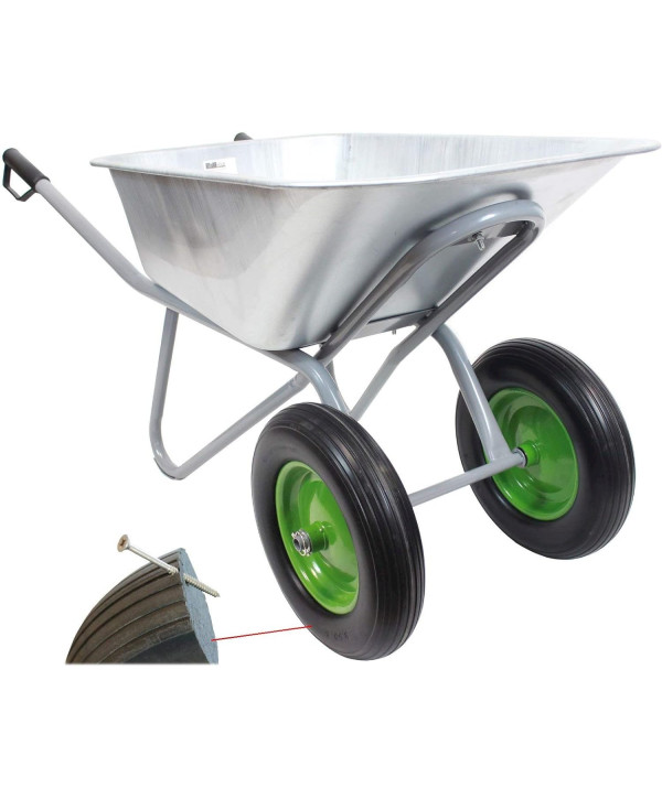 TrutzHolm Schubkarre Schiebkarre Gartenkarre Zweiradkarre 2-Rad PU Rad 150L 150kg