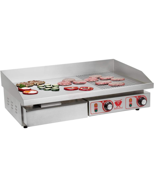 Beeketal BGP-b2 Profi Gastro Grillplatte 2 Grillzonen 4400W