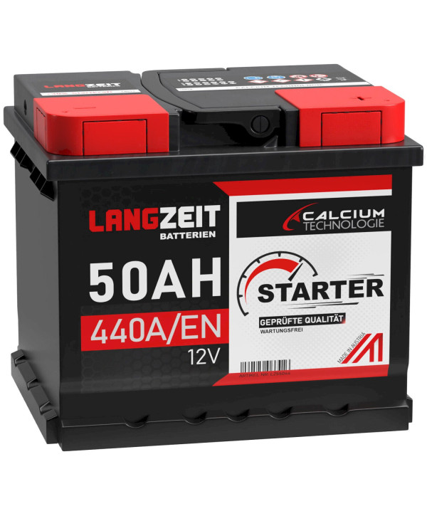 Langzeit Starter Autobatterie 50Ah 12V Starterbatterie