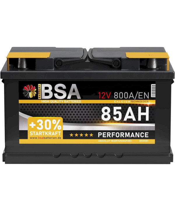 BSA Performance Autobatterie 85Ah 12V Starterbatterie