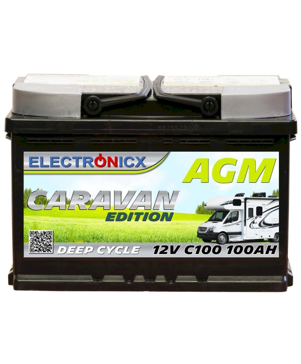 Electronicx Caravan Edition Batterie AGM 100 AH 12V Wohnmobil Boot Versorgung