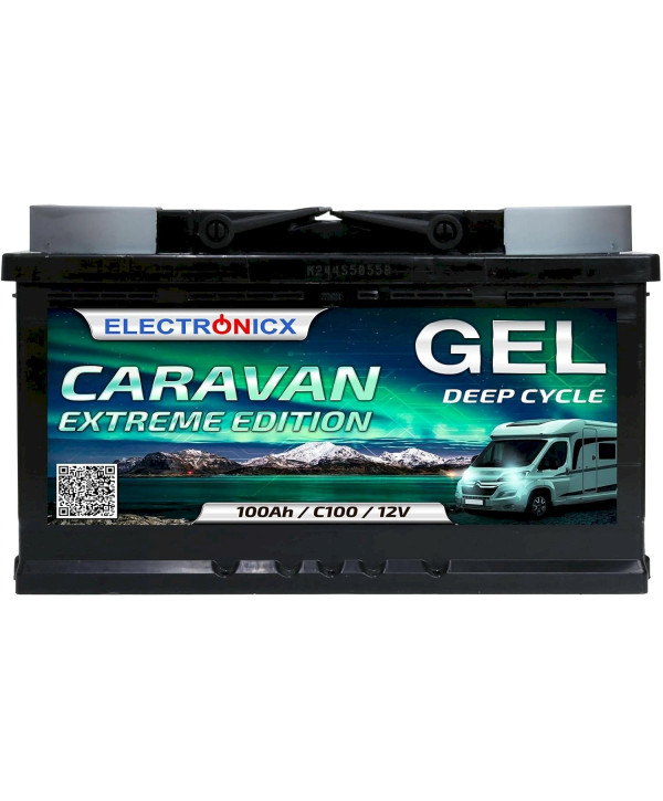 Electronicx Caravan EXTREME Edition GEL Batterie 100 AH 12V Wohnmobil Boot Versorgung