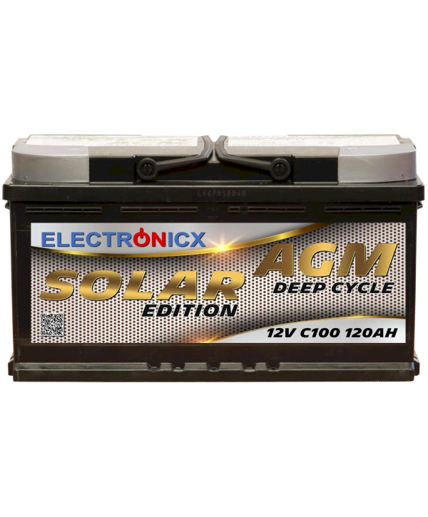 Electronicx Solar Edition Batterie AGM 120 AH 12V Solar Versorgung Solarbatterie