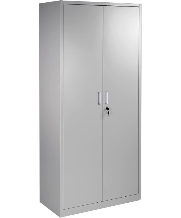 DEMA Metall Leichtbauschrank 180x81x39cm Metallschrank Werkstattschrank Werkzeugschrank Blechschrank Aktenschrank Grau