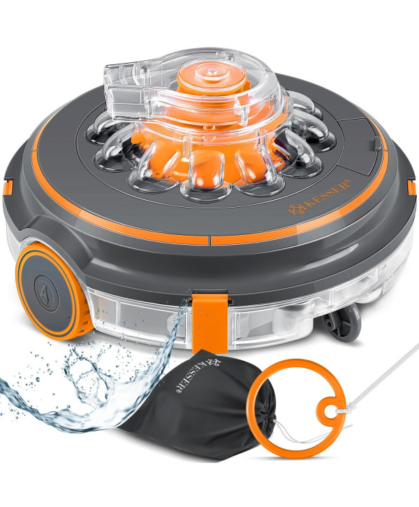 KESSER Aqua-9000 Akku-Poolroboter bis 45m² grau-orange