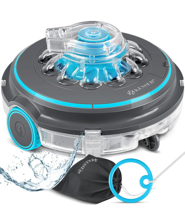 KESSER Aqua-9000 Akku-Poolroboter bis 45m² grau-blau