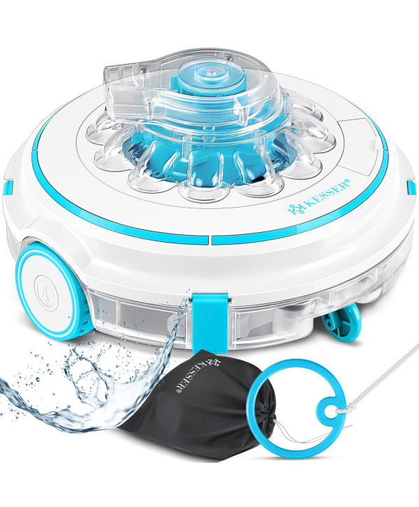 KESSER Aqua-9000 Akku-Poolroboter bis 45m² weiss-blau