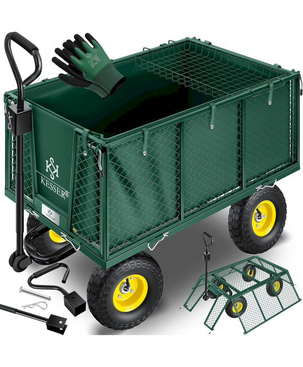 Bollerwagen Gartenkarre 550kg grün