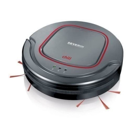 Severin 7025 Chill Aspirateur Robot 350 ml Gris Platine/Rouge Grenat/Noir 28,1 x 28,1 x 0,7 cm