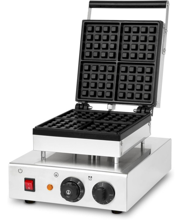 VERTES Waffeleisen belgische Waffel, 4 Waffeln, Waffle Maker 1600 W