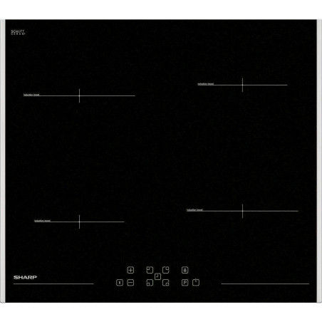 Sharp KH-6I19FT00-EU Plaque en­cas­trable élec­trique/ 4 ré­sis­tances/ 59 cm/Capteur bou­tons/ ar­rêt