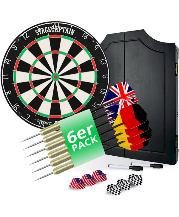 Stagecaptain DBC-1775 BK BullsEye Dartscheibe im Pub Dartschrank