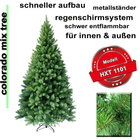 RS Trade Künstlicher Weihnachtsbaum Tannenbaum 210cm grün