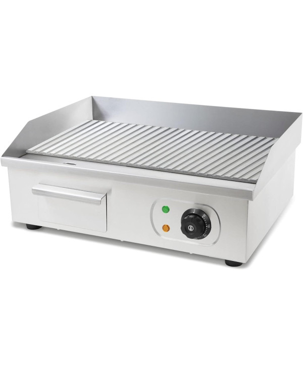 vertes Grillplatte Bratplatte Plancha Grill Elektrisch 3000W aus Edelstahl