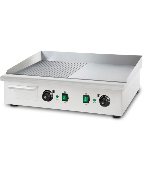 vertes Grillplatte Bratplatte 4400W Plancha Grill Elektrisch, Edelstahl