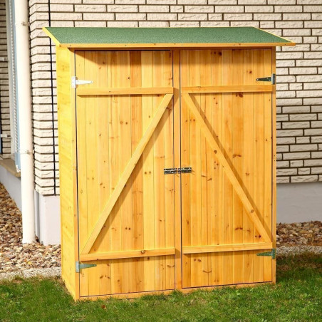 Abri / armoire de jardin XXL en bois 162 x 140 x 75 cm