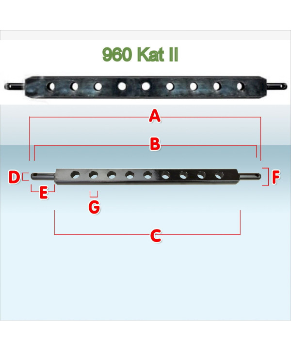 Ackerschiene Kat. II 960mm Traktor Auswahl