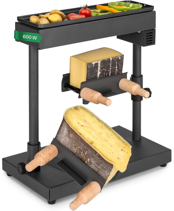 Klarstein Appenzell XL Raclette avec gril et réglage température 600W revêtement anti-adhérent