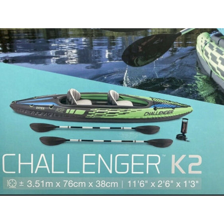 Intex Kayak gonflable Challenger K2 351 x 76 x 38 cm 68306NP