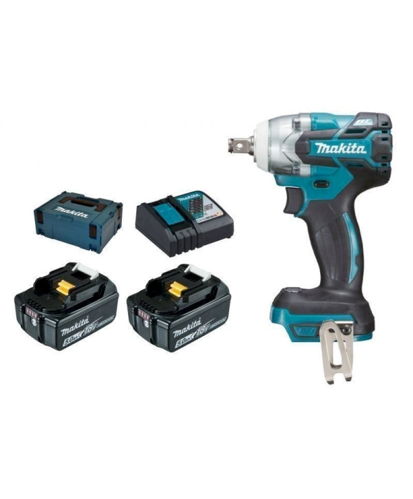 Makita Ak­ku-Schlag­schrau­ber DTW285RTJ, 280Nm, 18V / 5,0Ah, mit 2 Akkus und Koffer