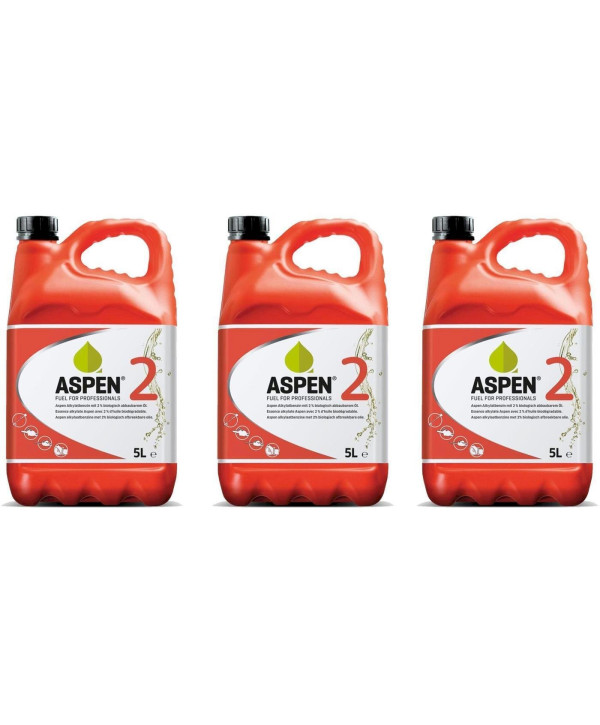 Aspen 2 Takt Gemisch Sonderkraftstoff vollsynthetisch Benzin Kettensäge 3 x 5L