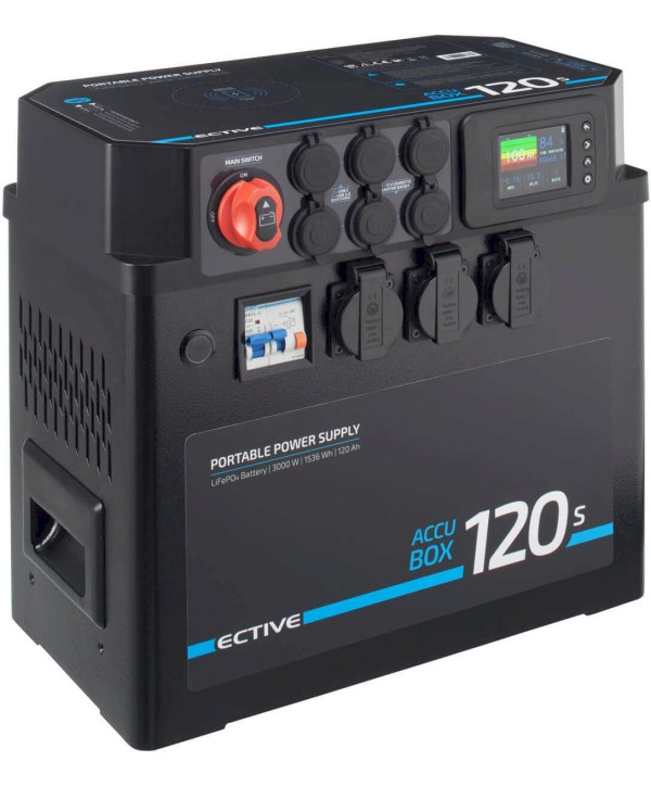 ECTIVE AccuBox 120S LiFePO4 Powerstation 3000W 1536Wh