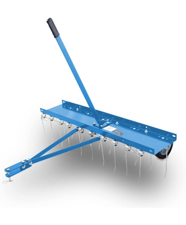 Bituxx Rasenstriegel Rasenlüfter Rechen Entmooser für Rasentraktor/ATV 102cm