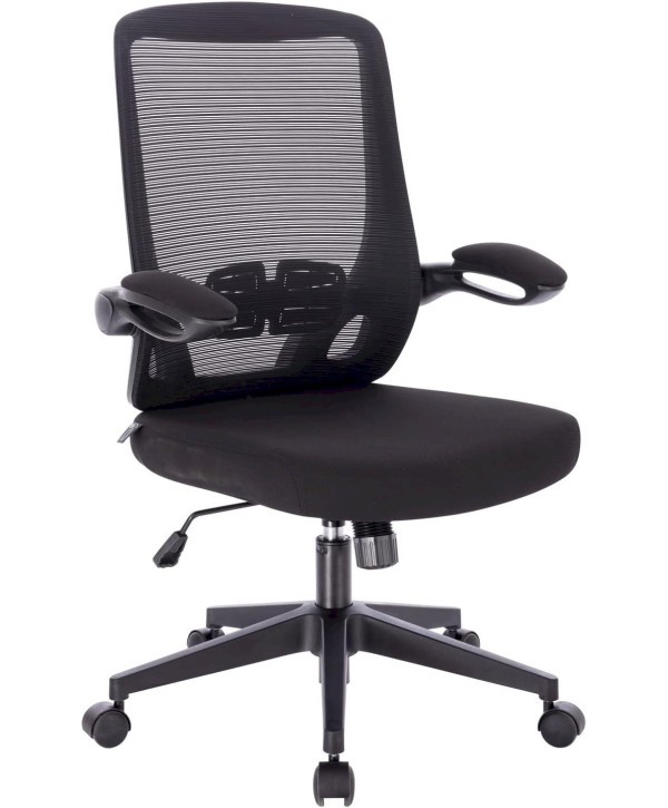 SVITA TOM Chaise de bureau ergonomique réglable avec roulettes Noir