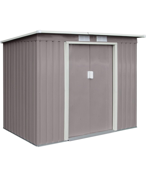 HATTORO P100 Abri de jardin en métal Gris clair