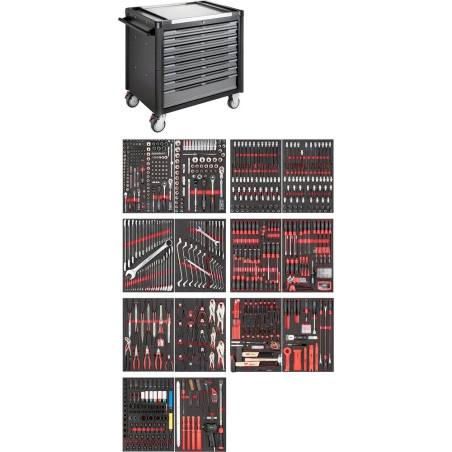 VIGOR Werk­statt­wa­gen VIGOR 1000 XD V4481-XD/ 775 775 teilig - Werk­zeug­wa­gen