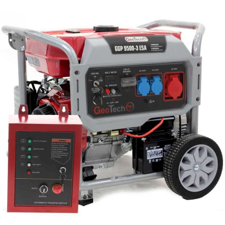 GeoTech Pro GGP 9500-3 ESA dreiphasig Stromerzeuger mit E-Starter 7,5kW mit ATS br