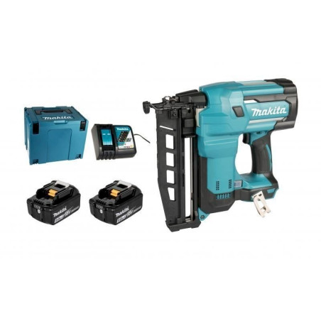 MAKITA 18V Ak­ku-Stauch­kopf­nag­ler DBN600RTJ | 2x Akku 5.0 Ah