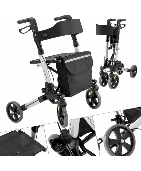 KESSER 14496 Alu Rollator klappbar Leichtgewichtsrollator Laufhilfe Gehhilfe Gehwagen