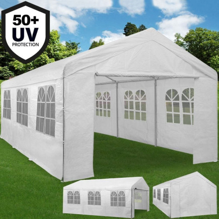 Deuba 991532 Pavillon 3x6m blanc - SET - tonnelle jardin fête tente de jardin